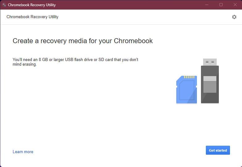 Alat Utilitas Pemulihan Chromebook