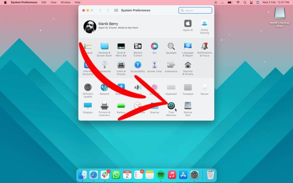 2. Cara Mencadangkan Mesin Waktu di Mac