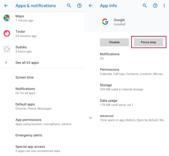 Asisten Google tidak berfungsi