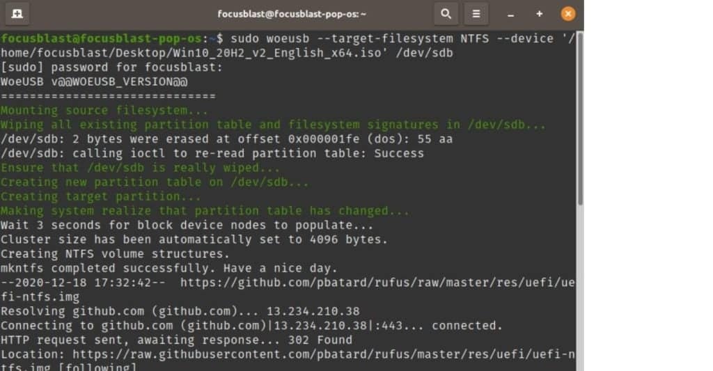 perintah woeusb untuk mem-flash windows adalah