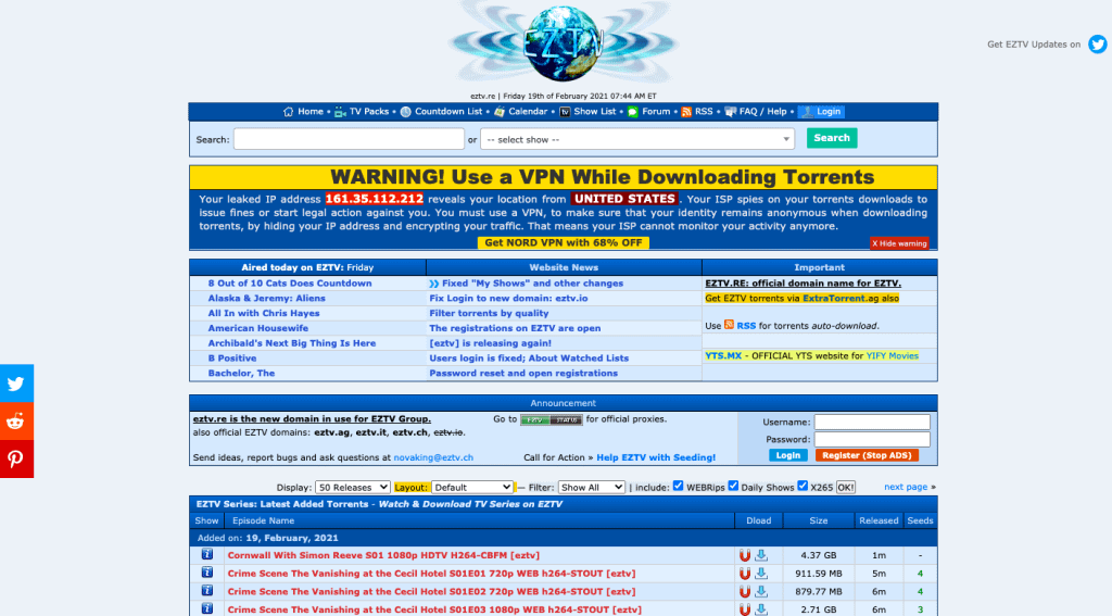 Alternatif EZTV-YTS