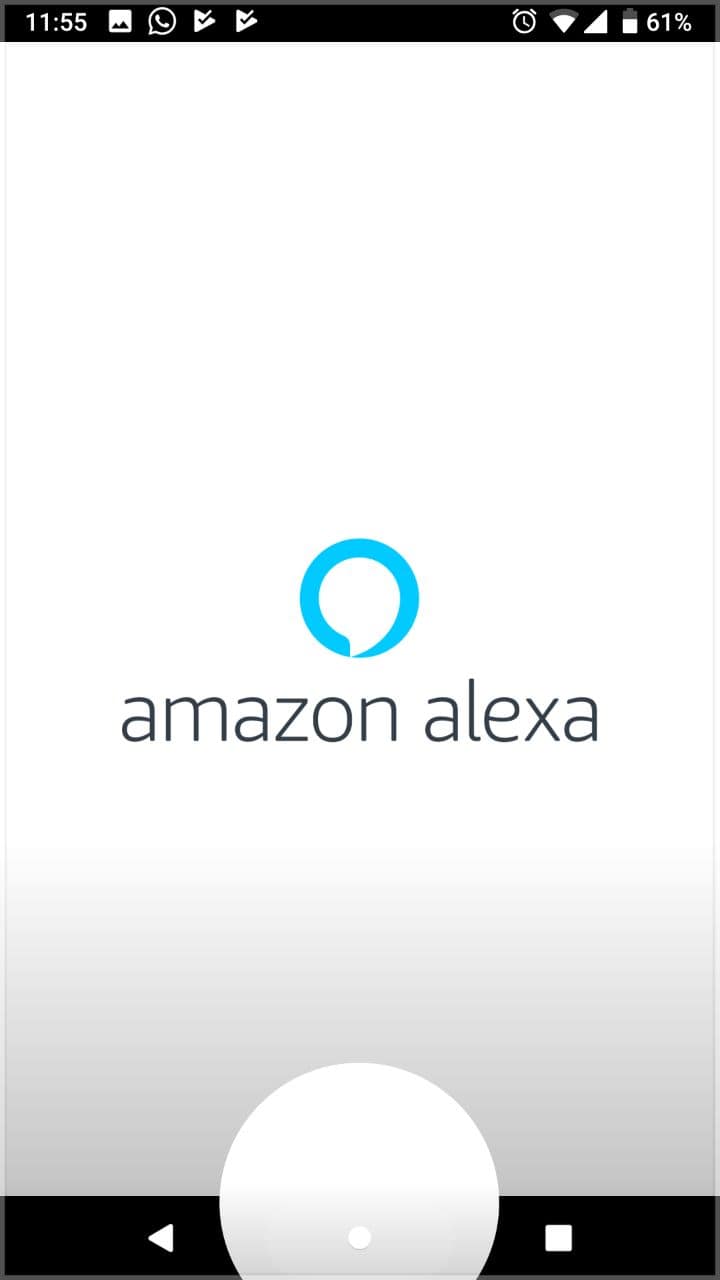 luncurkan layar awal alexa