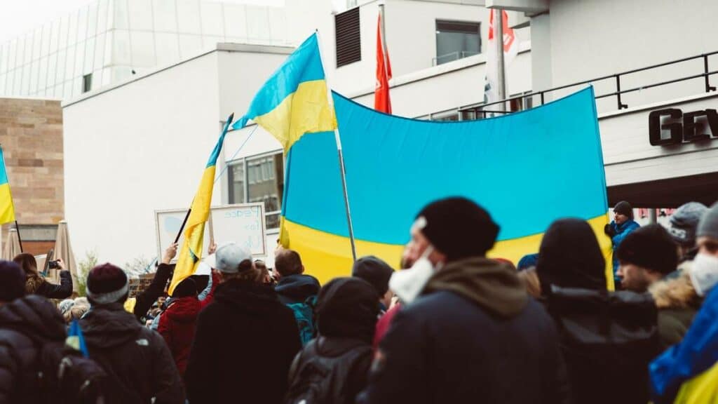 protes menyerukan diakhirinya perang rusia ukraina