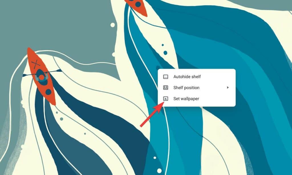 menyetel wallpaper Chromebook