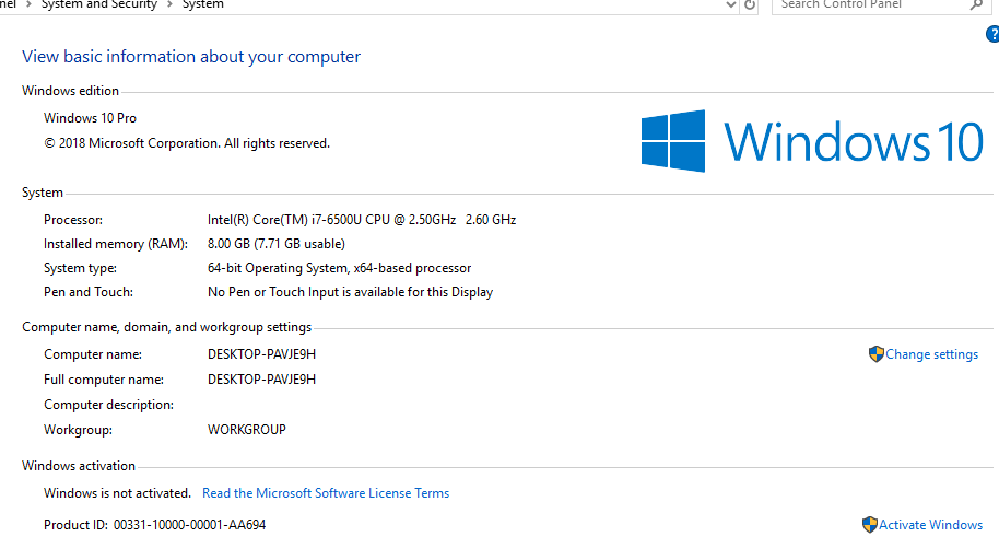 ID Produk Windows 10'