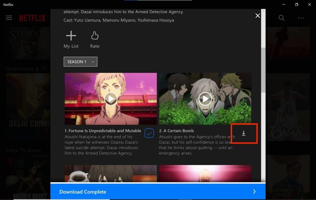 tombol unduh netflix pc