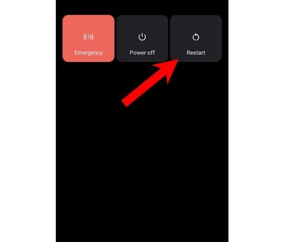 opsi mulai ulang di android