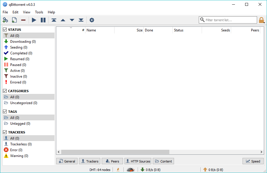 Perangkat lunak sumber terbuka Windows 10 5 qbittorrent