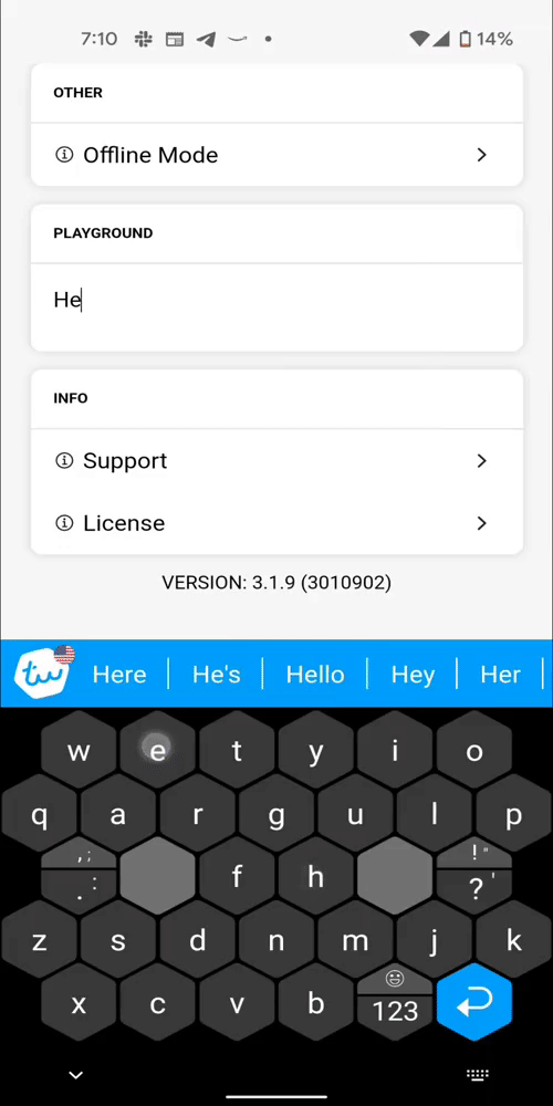 Hapus Keyboard Tipografi dan Navigasi