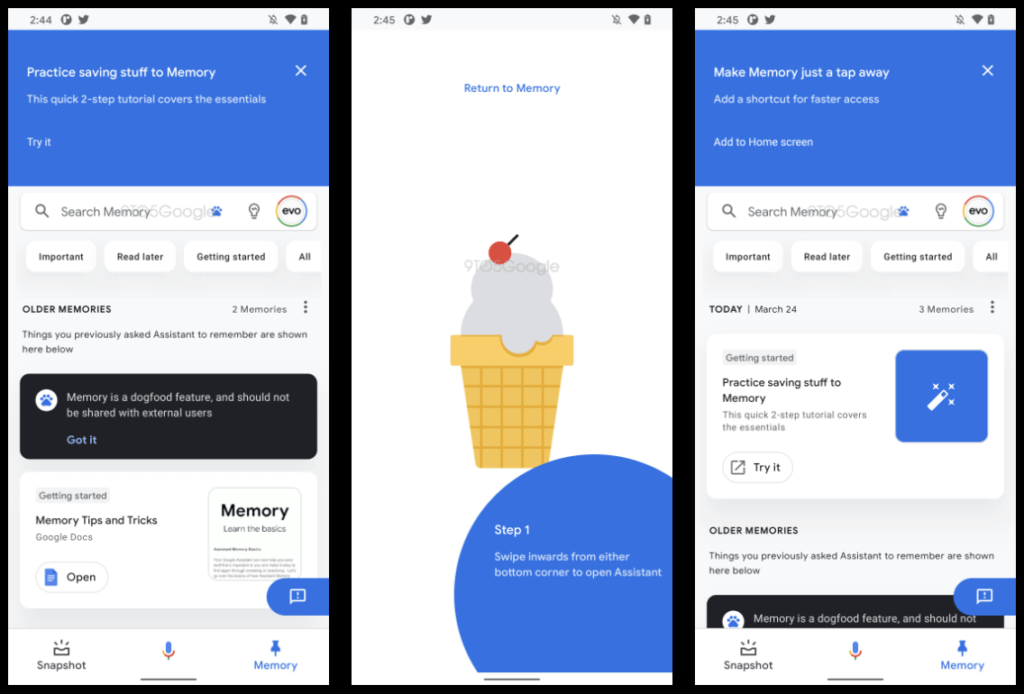 Fungsi memori Asisten Google