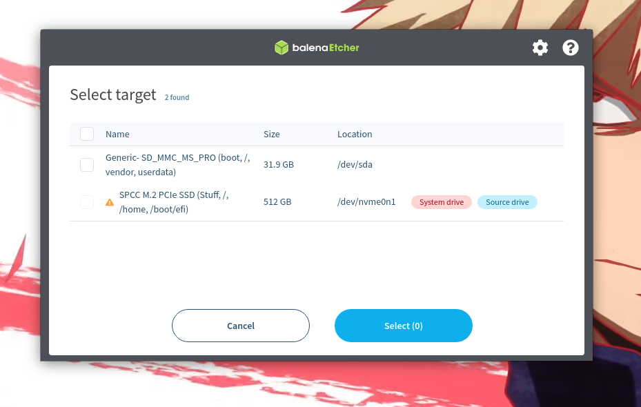 pilih target - cara menginstal android di raspberry pi 4
