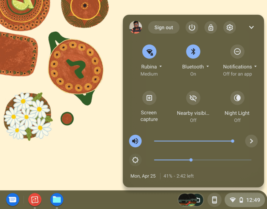 Tombol daya Chrome OS-1
