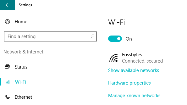 Koneksi terukur Windows 10