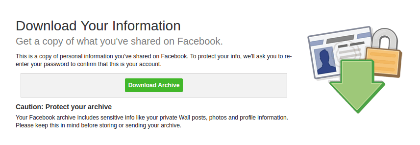 unduh salinan data facebook