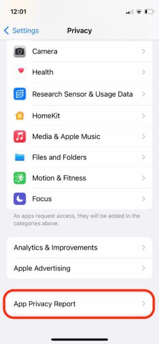 2. Cara menggunakan laporan privasi aplikasi di iPhone