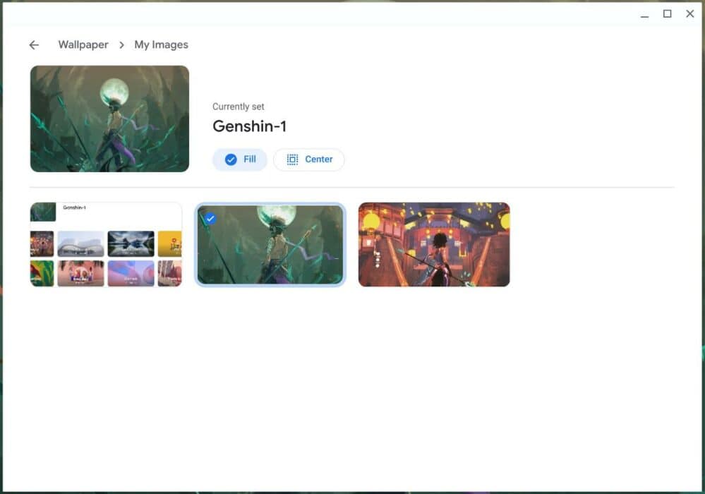 Pilih gambar untuk ditetapkan sebagai wallpaper