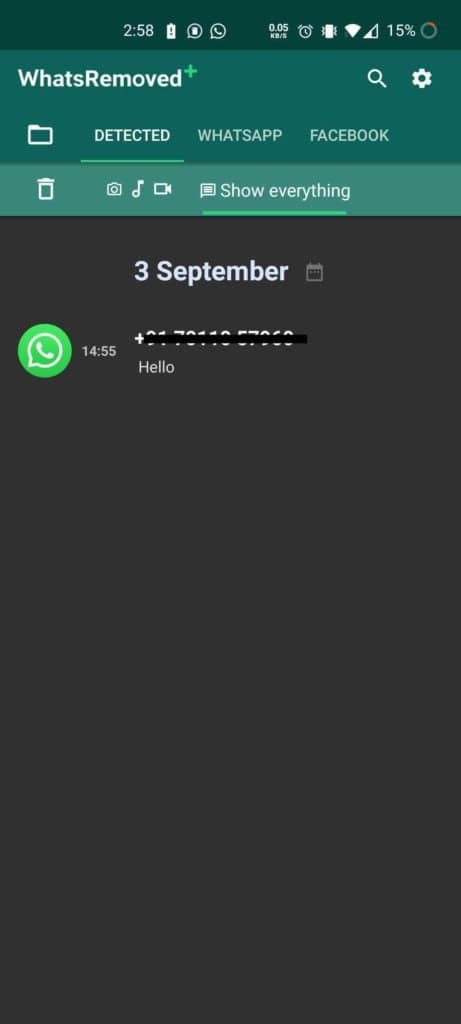 WhatsApp membaca pesan yang dihapus