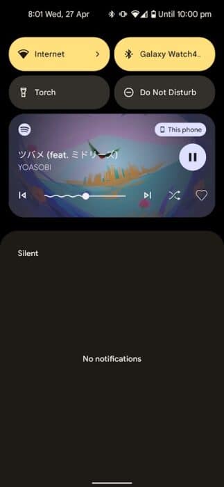 Android 13 beta 1 garis bergelombang pemutar media baru