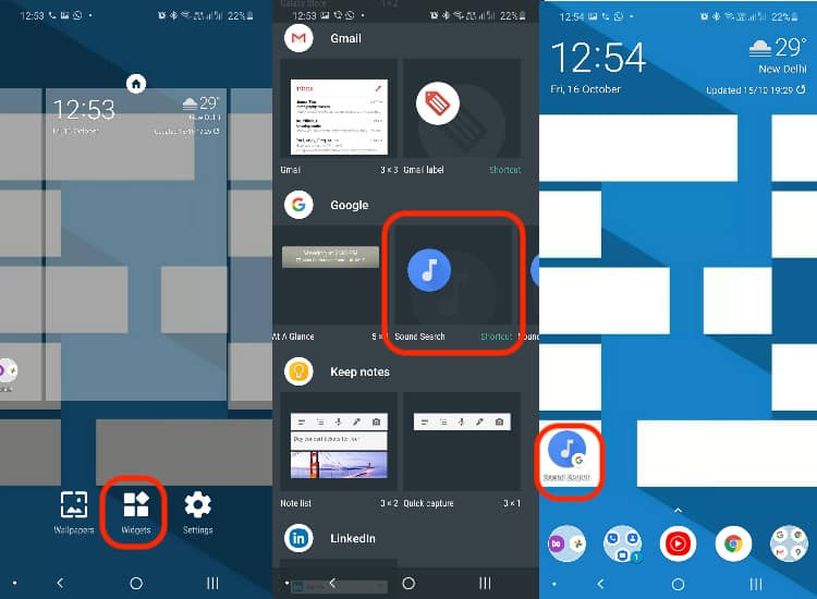 Google Hum untuk mencari widget Google