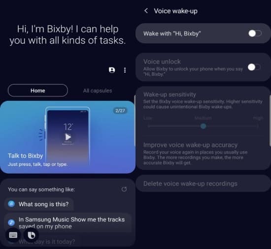 Nonaktifkan Bixby untuk Ok Google