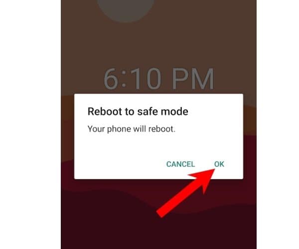 reboot dalam mode aman OK